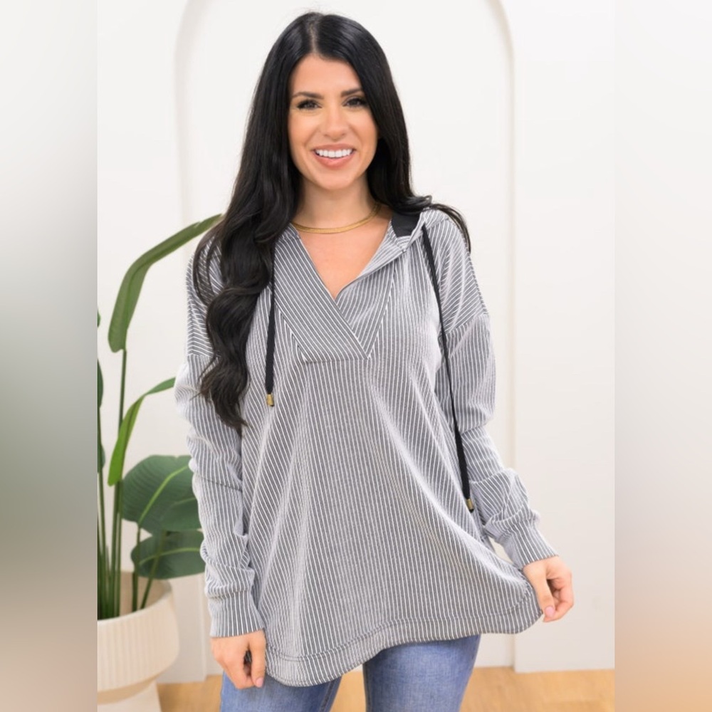 Hoodie ribbed top